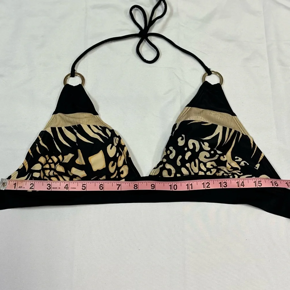 Xhilaration Animal Print Triangle Padded Bathing Suit Top Ladies Size XL